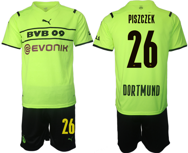 Men 2021-2022 Club Borussia Dortmund Cup green #26 Soccer Jersey